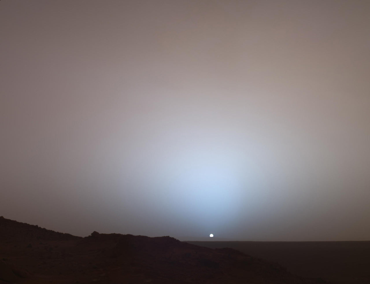 sunset on mars